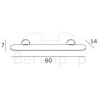 Inda Colorella A23070CR01 planchet 60cm transparant glas/ chroom