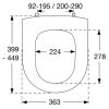 Pressalit Objecta D 172011-BQ6999 toiletzitting met deksel wit polygiene