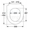Pressalit Sway D 934001-BL6999 toiletzitting met deksel zwart