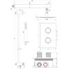 Brauer Carving 5-CE-133 thermostatische inbouw regendouche 3-weg omstelling SET 37 chroom