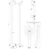 Brauer Carving 5-CE-206 thermostatische inbouw regendouche met drukknoppen SET 71 chroom
