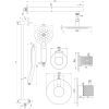 Brauer Carving 5-GG-115 thermostatische inbouw regendouche SET 19 goud geborsteld PVD