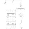 Brauer Carving 5-GG-186 thermostatische inbouw regendouche met drukknoppen SET 51 goud geborsteld PVD