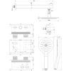 Brauer Carving 5-GG-190 thermostatische inbouw regendouche met drukknoppen SET 55 goud geborsteld PVD