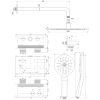 Brauer Carving 5-GG-193 thermostatische inbouw regendouche met drukknoppen SET 58 goud geborsteld PVD