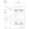 Brauer Carving 5-GG-194 thermostatische inbouw regendouche met drukknoppen SET 59 goud geborsteld PVD