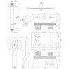 Brauer Carving 5-GG-195 thermostatische inbouw regendouche met drukknoppen SET 60 goud geborsteld PVD