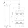 Brauer Carving 5-GG-199 thermostatische inbouw regendouche met drukknoppen SET 64 goud geborsteld PVD