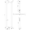 Brauer Carving 5-GG-201 thermostatische inbouw regendouche met drukknoppen SET 66 goud geborsteld PVD