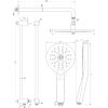 Brauer Carving 5-GG-205 thermostatische inbouw regendouche met drukknoppen SET 70 goud geborsteld PVD