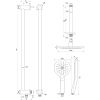 Brauer Carving 5-NG-119 thermostatische inbouw regendouche SET 23 RVS geborsteld PVD