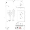 Brauer Edition 5-GM-070 thermostatische inbouw regendouche 3-weg omstelling SET 43 gunmetal geborsteld PVD