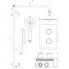 Brauer Edition 5-NG-068 thermostatische inbouw regendouche 3-weg omstelling SET 45 RVS geborsteld PVD