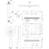Brauer Edition 5-NG-171 thermostatische inbouw regendouche met drukknoppen SET 60 RVS geborsteld PVD