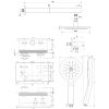 Brauer Edition 5-S-166 thermostatische inbouw regendouche met drukknoppen SET 55 mat zwart