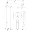 Brauer Edition 5-S-178 thermostatische inbouw regendouche met drukknoppen SET 67 mat zwart