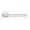 Clou Quadria CL090111829 (CL/09.01.118.29) planchet 60cm chroom (OUTLET)