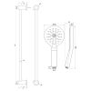 Brauer Carving 5-NG-086-2 opbouw douche thermostaatkraan SET 02 RVS geborsteld PVD