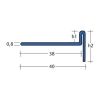 Blanke Aqua Keil 7542840100L afschotprofiel douchevloer 980x10x24 links RVS verchroomd