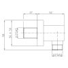 Bossini V00240 wandaansluitbocht chroom (OUTLET)