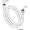 Damixa 76654.00 Easyflex doucheslang 125cm zilverkleurig