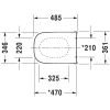 Duravit D-Code 0060390000 toiletzitting Vital met deksel wit