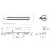 Easy Drain Compact 30 TAF Black EDM1TAFZM80030B douchegoot 80cm zijuitloop