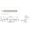 Easy Drain Compact 50 TAF Low EDM1TAFLT110050 douchegoot 110cm zijuitloop