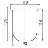 Emco 451500090 borstelglas gesatineerd