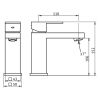 HSK Shower & Co! 1140031 wastafelkraan rechthoekig chroom