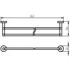 Haceka Kosmos 1122052 handdoekhouder dubbel 80cm chroom