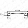 Huppe universeel 070026 afdichtingsprofiel III, 146,2cm / 6mm/8mm *niet meer leverbaar*