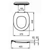 Ideal Standard Contour 21 Schools S454536 toiletzitting zonder deksel blauw