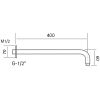 Pure RVS 316 Serie RV3530 wandarm 400mm RVS geborsteld