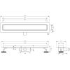 Brauer DR-MRF140NG douchegoot met multifunctioneel rooster en flens 7 x 140cm RVS geborsteld