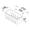 Geesa Frame 918801-06-06 douchemand 21 cm zwart