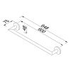 Geesa Nemox Brushed Metal Black 916507-09-60 wandhanddoekhouder 60cm zwart metaal geborsteld