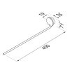 Geesa Opal Black 917205-06 handdoekrek 1 arm zwart