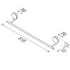 Geesa Opal Brushed Stainless Steel 917207-05-45 handdoekrek 45 cm RVS geborsteld