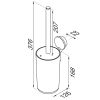 Geesa Opal Brushed Stainless Steel 917211-05 toiletborstel met houder RVS geborsteld