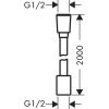 Hansgrohe 28230340 Designflex doucheslang textiel 200cm geborsteld zwart chroom