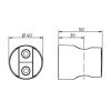 HSK Shower & Co! 1100019 wandhouder rond chroom (OUTLET)