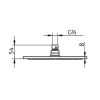 HSK Shower & Co! 1100020 hoofddouche rond vlak 250x8mm messing verchroomd (OUTLET)