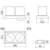 Inda Claire A7110DAC21 bekerhouder met zeepdispenser geborsteld nikkel/ gesatineerd glas