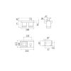Inda Indissima A88K30CR21 wastafelset zeepdispenser en glashouder chroom/ gesatineerd glas