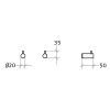 Linea Beta Picola LI525829 kledinghaak (1 stuk) chroom (OUTLET)