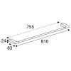 Pressalit Style PR40510 handdoekhouder enkel 81cm mat zwart
