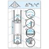 Duscholux Showerbox 950.818040.070 opbergkastje mat zilver, met 4 schuifelementen 2x wit en 2x grijs, 113cm