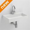 Clou Mini Wash Me Plus CL0308230 mineral marmer fontein 48cm wit