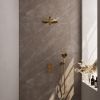 Brauer Carving 5-GG-128 thermostatische inbouw regendouche 3-weg omstelling SET 32 goud geborsteld PVD